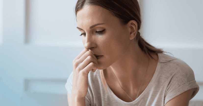 woman with PMDD feeling anxious