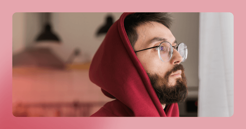 man having difficulty focusing due to depression