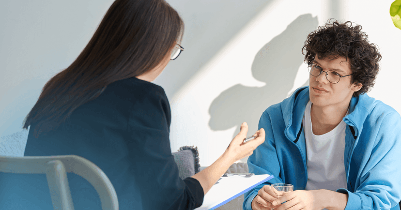 man getting information about MRT