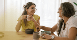 woman copying others to blend in