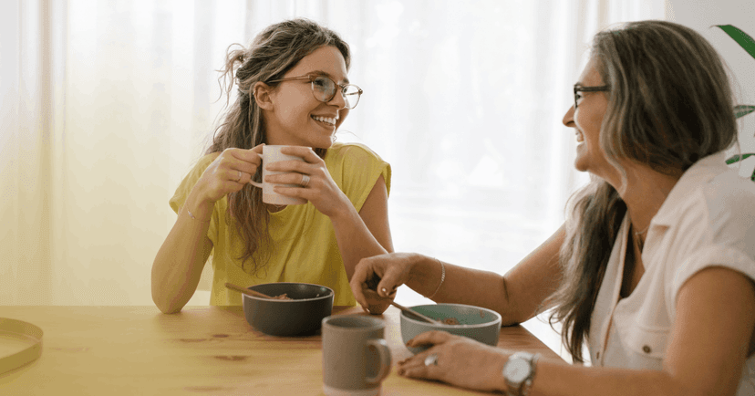 woman copying others to blend in
