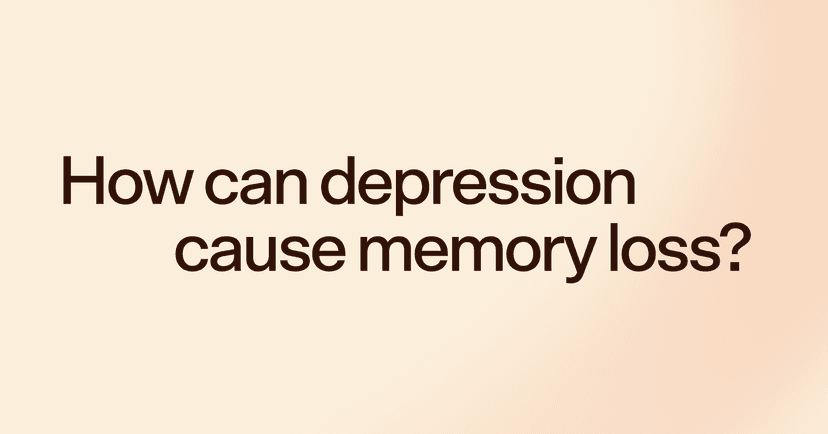 How can depression cause memory loss?