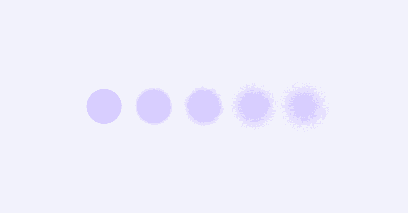 row of blurred and clear purple circles illustrating how asexuality is a spectrum