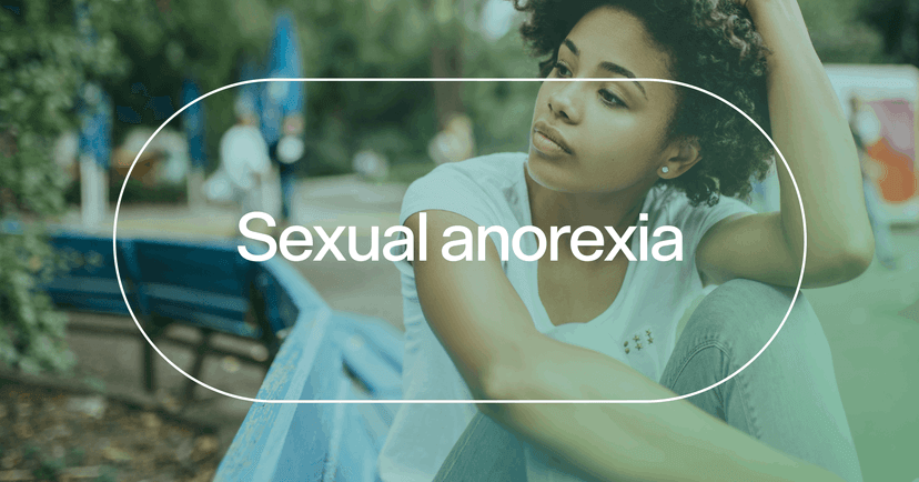 woman experiencing social isolation with text 'Sexual anorexia'