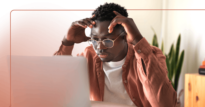 young man overreacting as a stress response