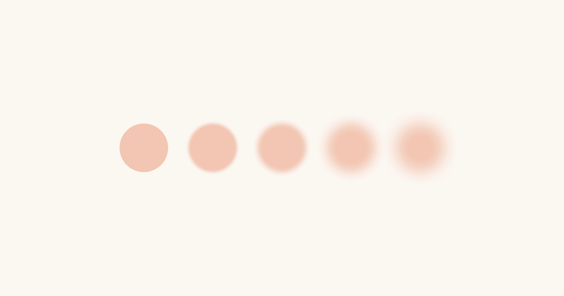 row of blurred and clear orange circles illustrating how chronic pain impacts mental health