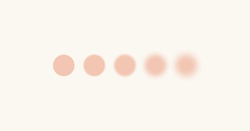 row of blurred and clear orange circles illustrating how chronic pain impacts mental health
