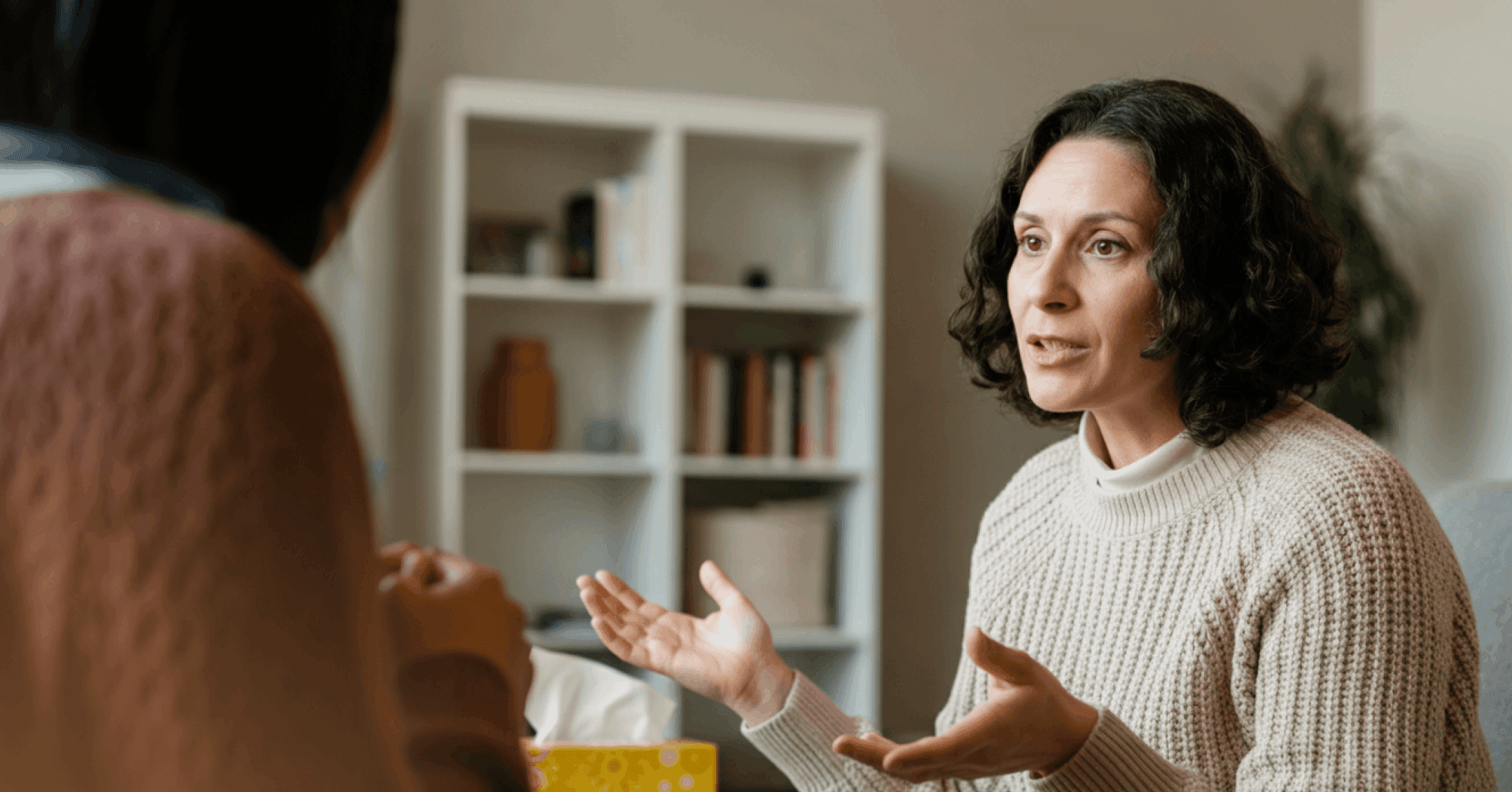 woman discussing her sex life challenges with a therapist