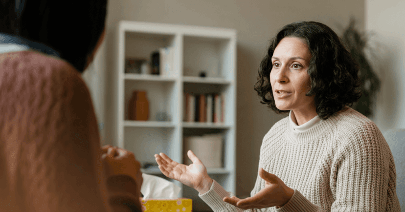 woman discussing her sex life challenges with a therapist