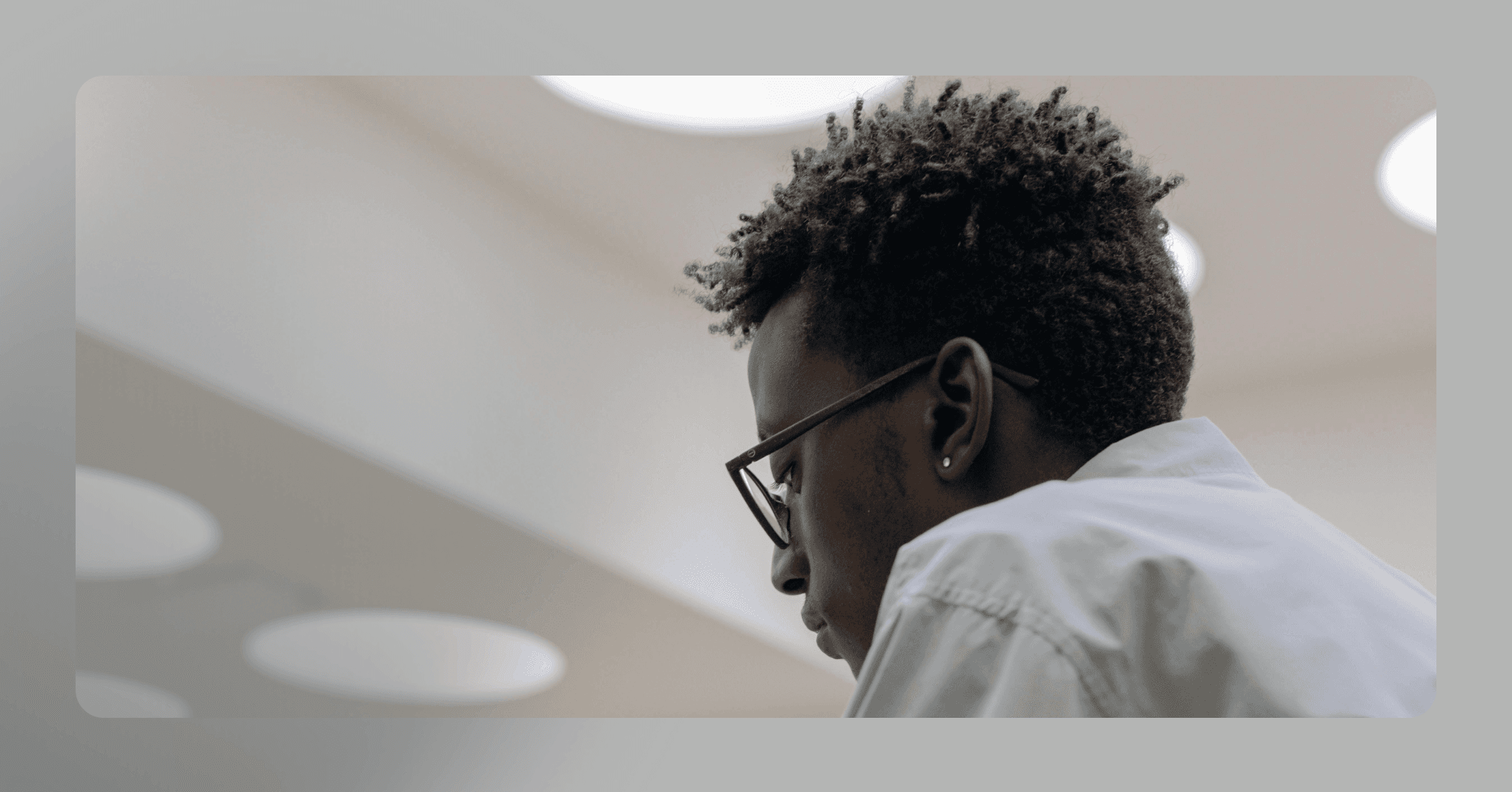 young man experiencing performance anxiety at a job interview