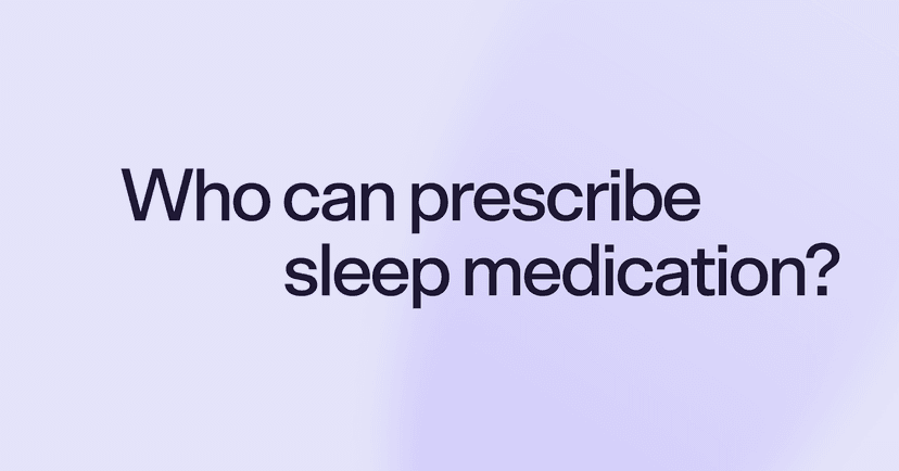 Who can prescribe sleep medication?