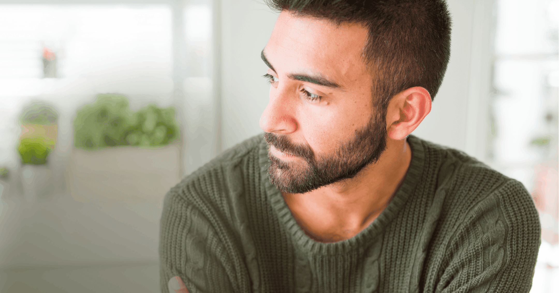 man with atypical depression feeling weighed down