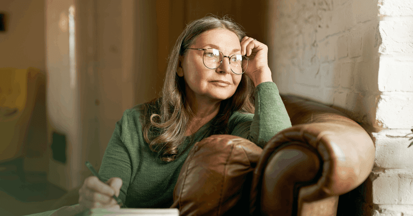 woman trying to recall times when her intuition has protected her