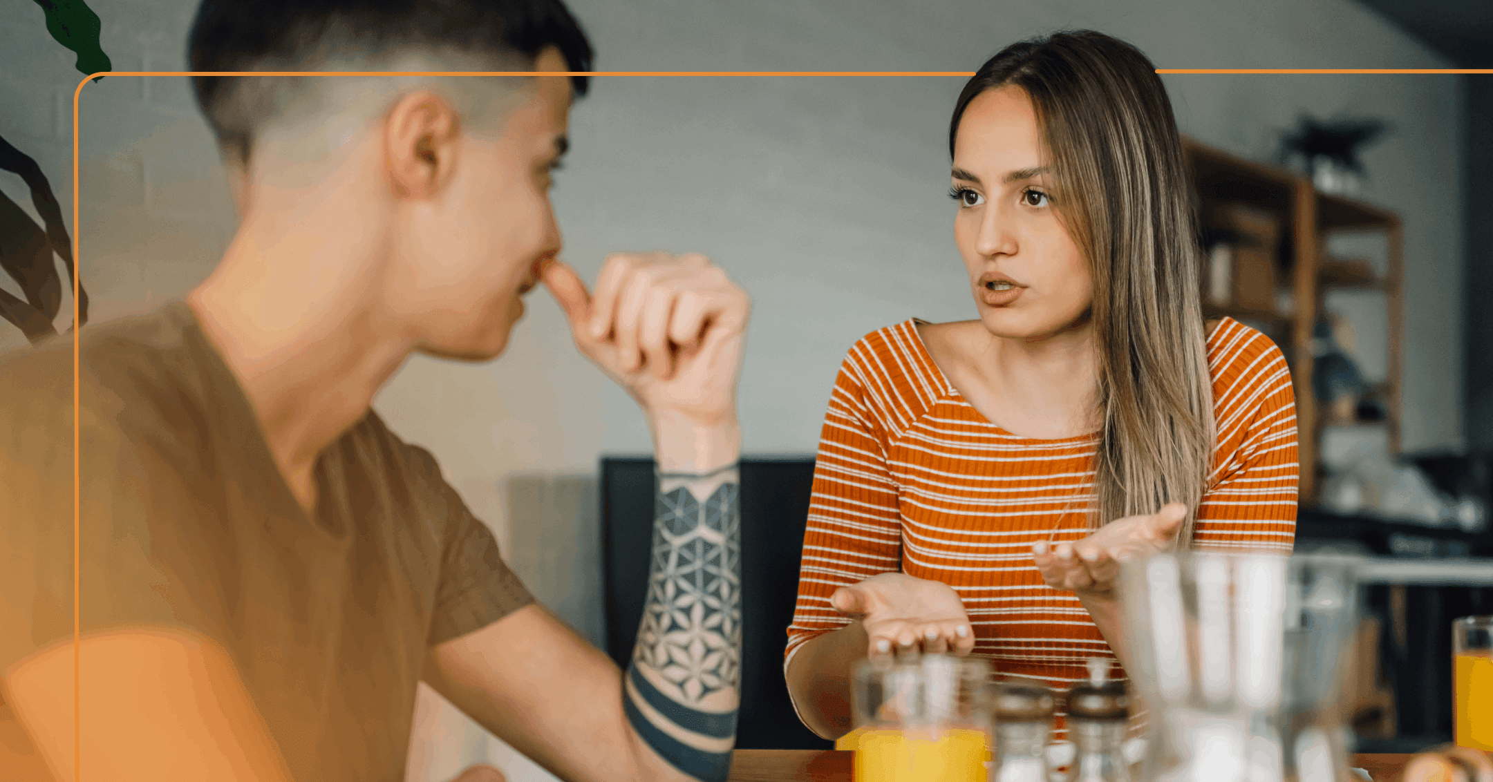 woman rejecting projections and identifying them in conversation