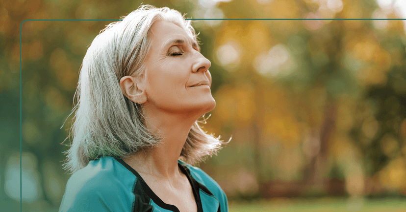 older woman making time for exercise to reset her emotions