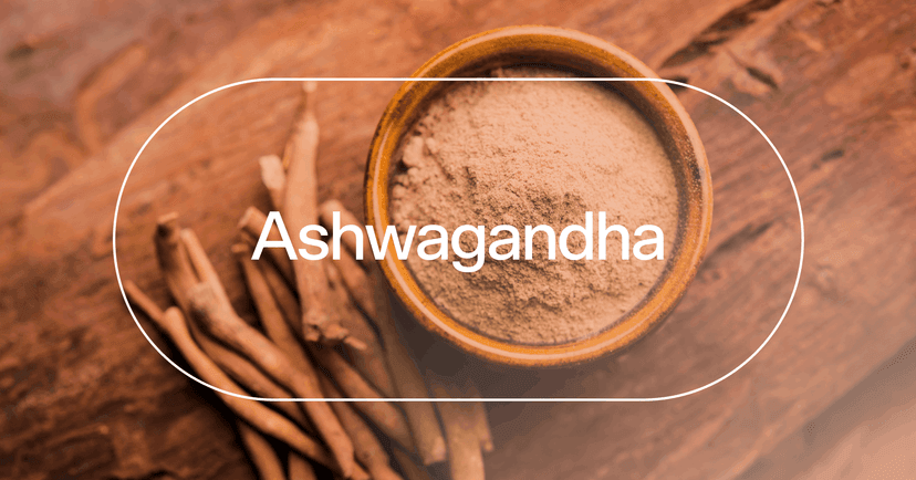 herbal supplement with text 'Ashwagandha'