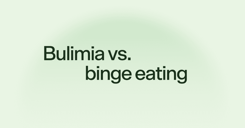 Bulimia vs. binge eating