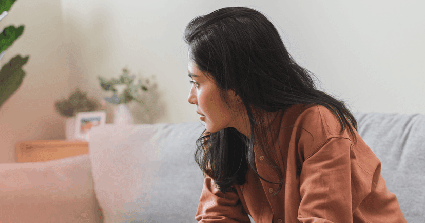 woman having patience with herself after a pregnancy loss