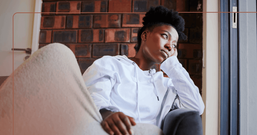 woman feeling anxious and having difficulty concentrating