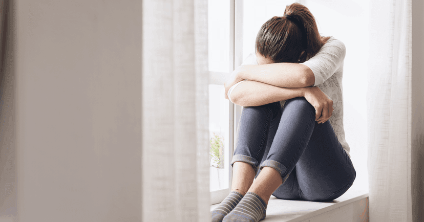 woman who is upset and having trouble calming down