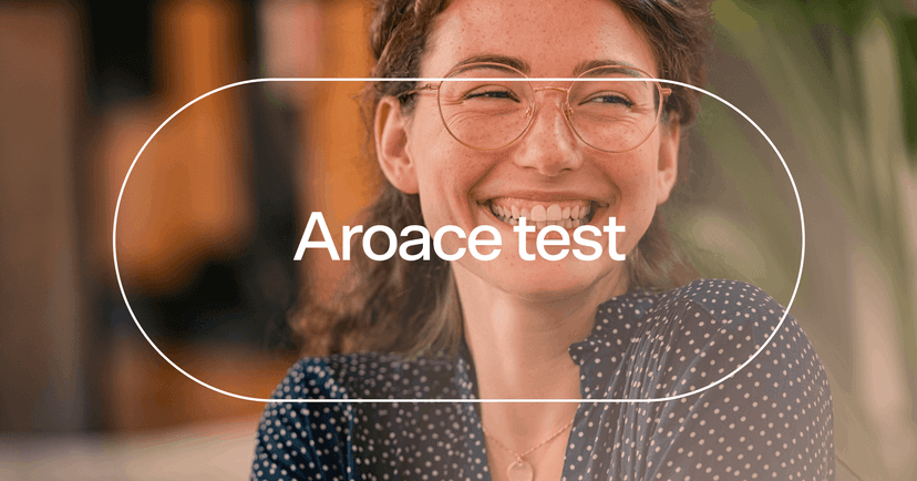 woman learning more about herself with text 'Aroace test'