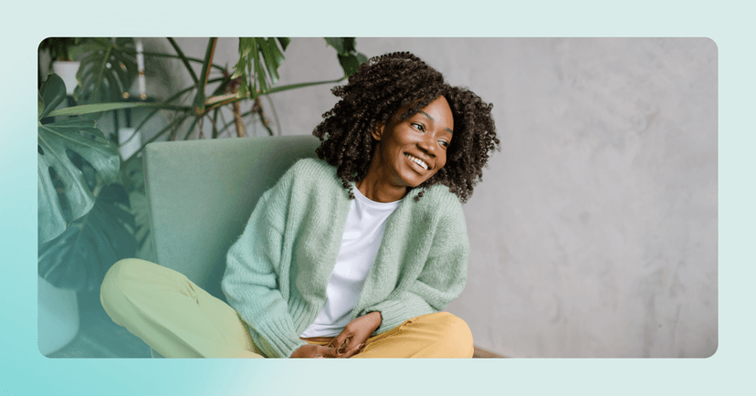 woman giving herself space to rest after a break from therapy