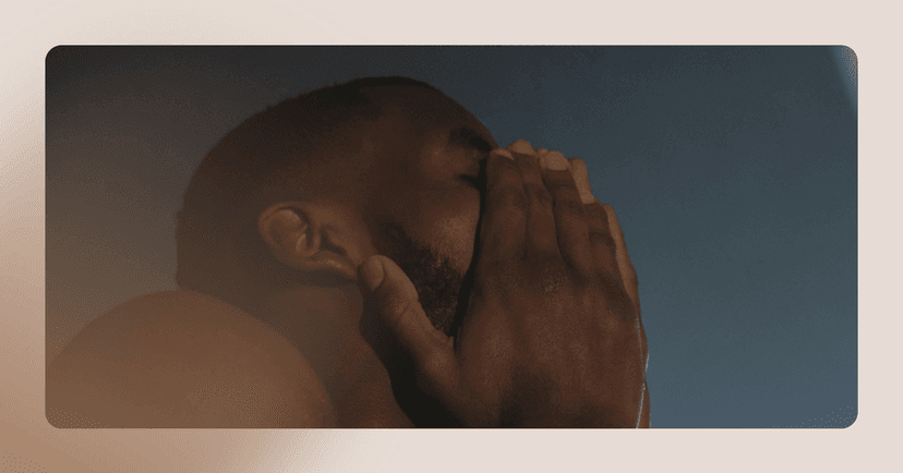 man internalizing shame after trauma and blaming himself