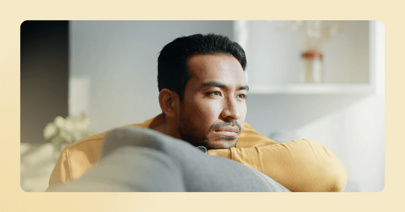 man having trouble concentrating