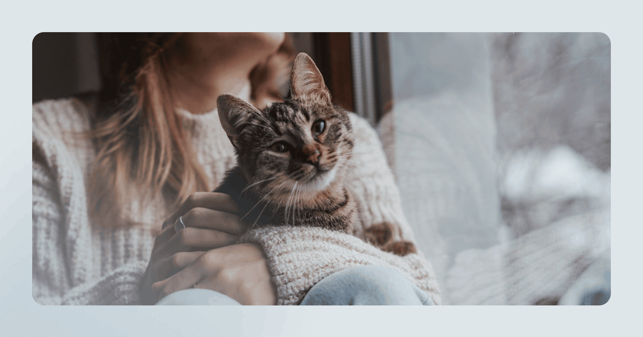 woman spending quality time with her cat