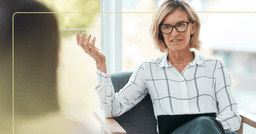 woman discussing boundaries with a therapist