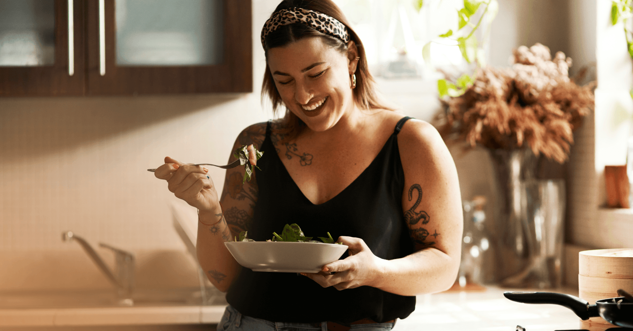woman with autism following a rigid routine for eating