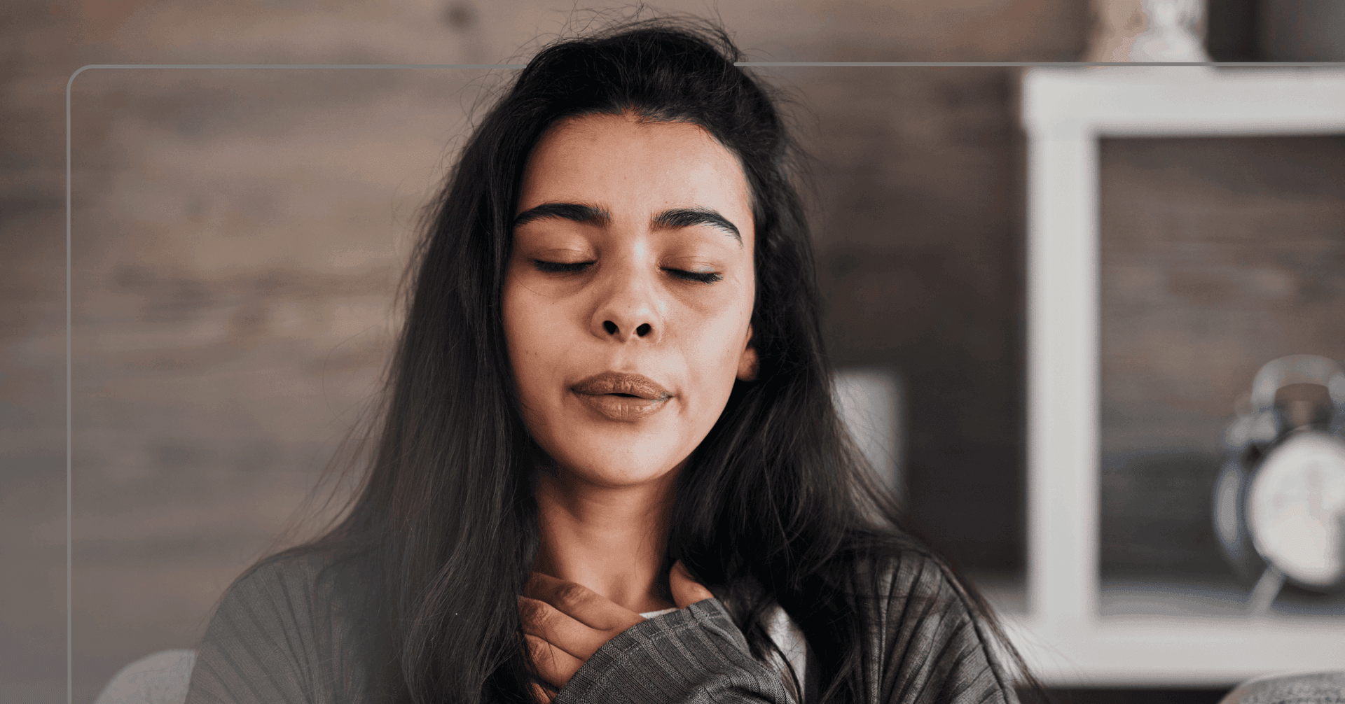 woman engaging in tapping as part of her depression treatment plan