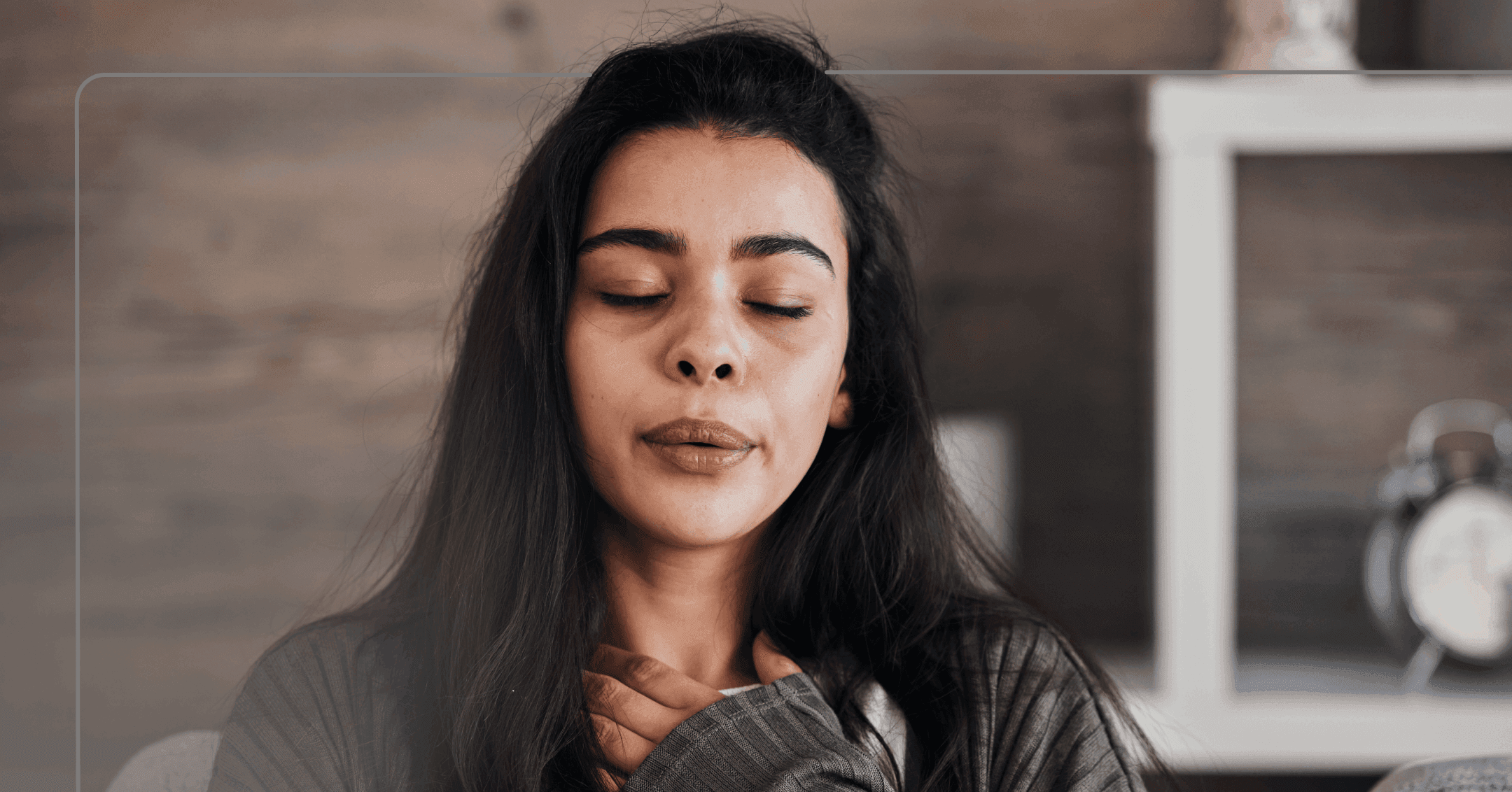 woman engaging in tapping as part of her depression treatment plan