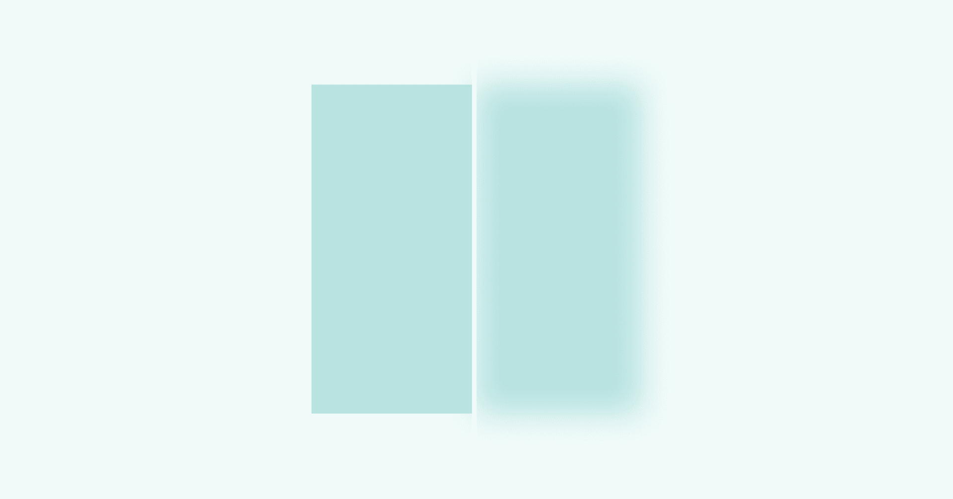 mostly blurred blue square with sharply focused portion as conceptual representation of ambivert on the personality spectrum