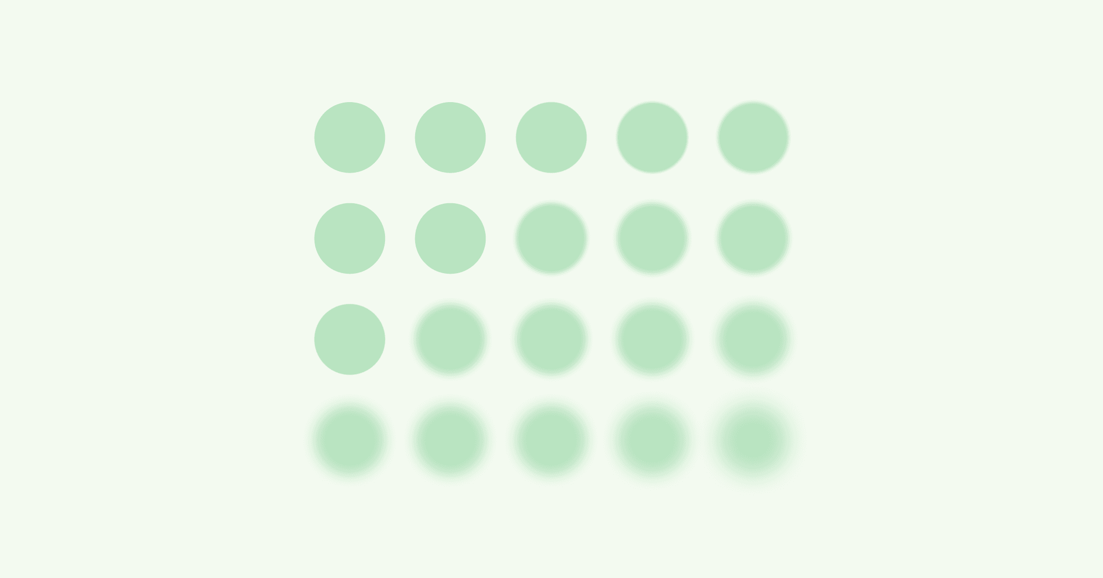grid of blurred and clear green circles illustrating how there are many causes of control issues