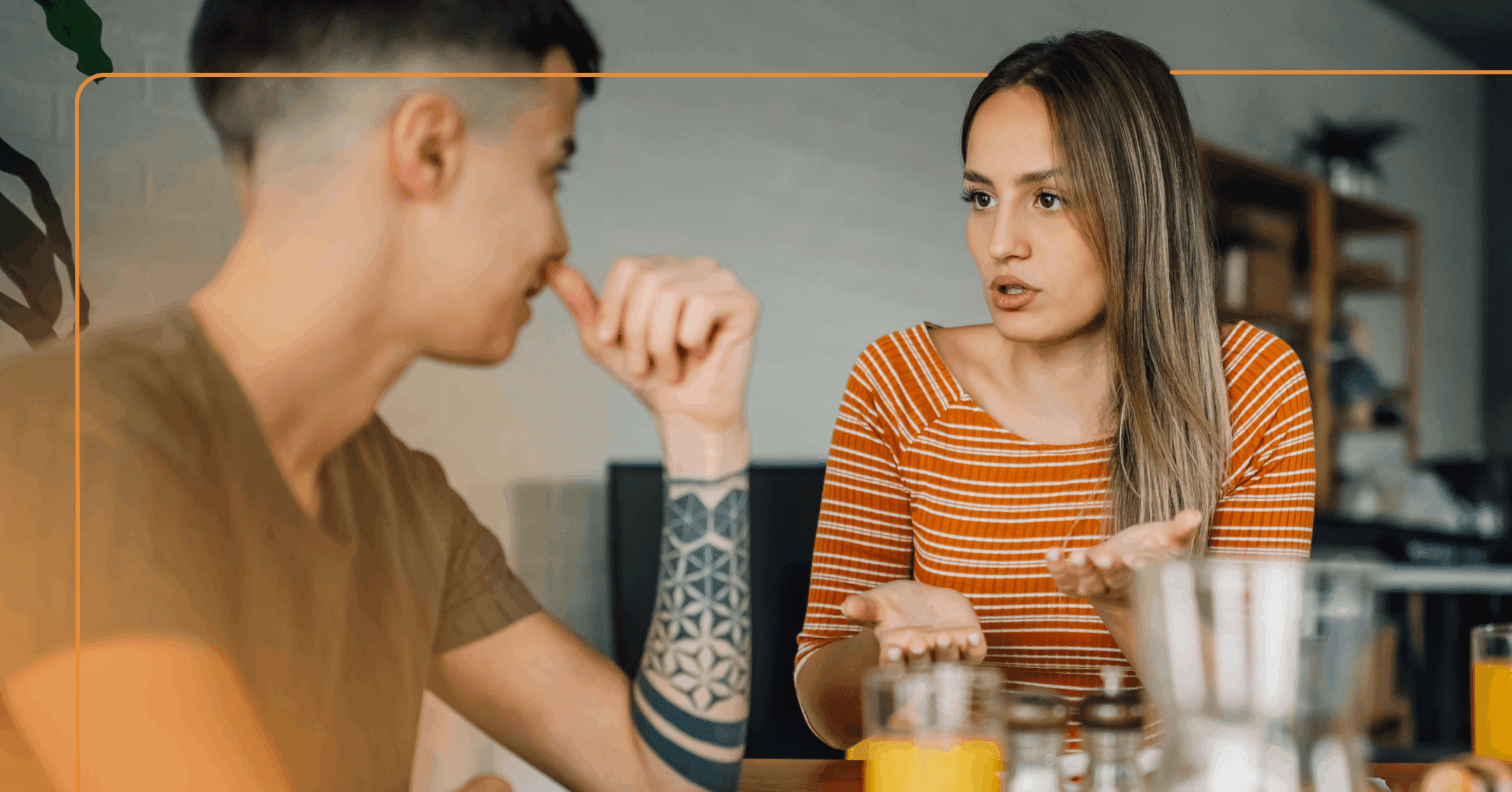 woman addressing the issue of name-calling directly with her partner