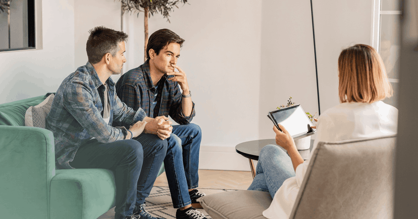 a couple working on conflict in PACT therapy