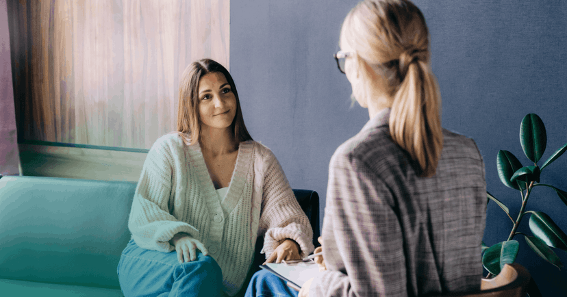 woman discussing medication side effects with her psychiatrist