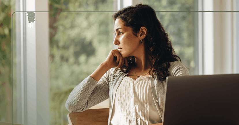 woman with ADHD scanning for potential dangers