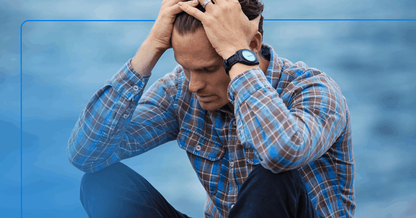 man feeling ashamed and trying to label what he's feeling