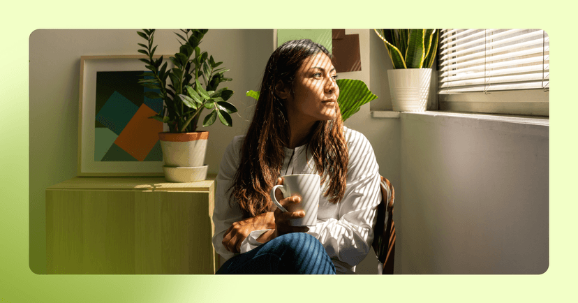 woman changing locations for a microbreak