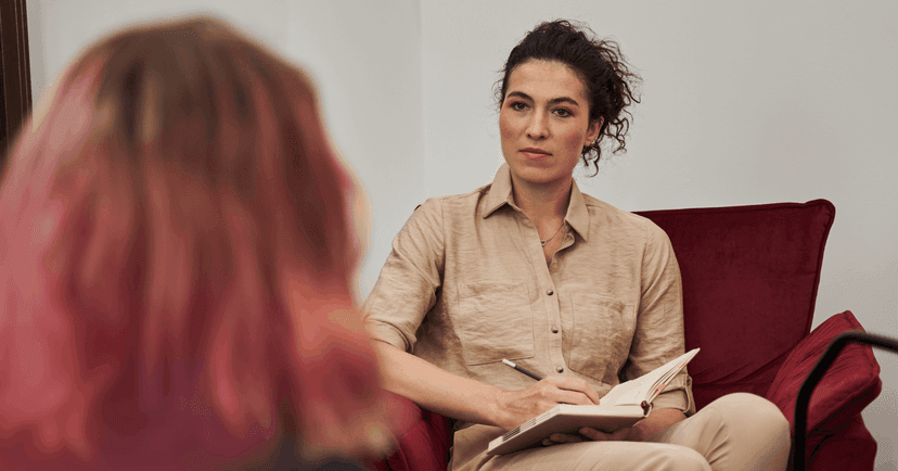 woman engaging in reparenting therapy