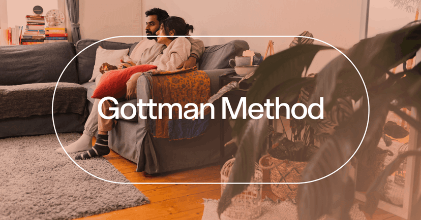 a couple expressing gratitude with text 'Gottman Method'