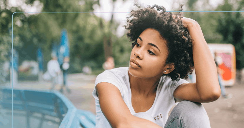 young woman with ADHD avoiding tasks that require mental effort