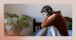 young woman refusing to ask for help as a form of self-punishment