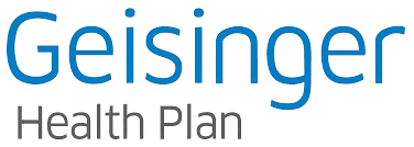 Geisinger Health Plan logo with "Geisinger" in blue and "Health Plan" in dark gray beneath it.