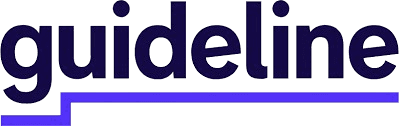 The word "guideline" in lowercase letters, with a stylized purple underline extending from the 'g' to the end.