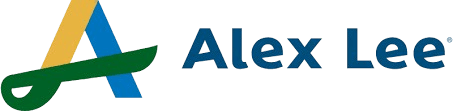 Logo with a stylized "A" in blue, yellow, and green. Text reads "Alex Lee" in blue on a white background.