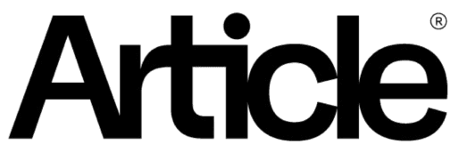 The image shows the word "Article" in black, stylized font with a registered trademark symbol.