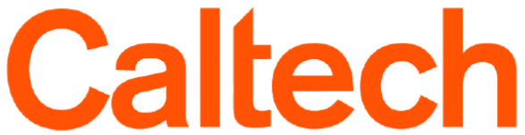 "Caltech logo in bold orange text on a transparent background."